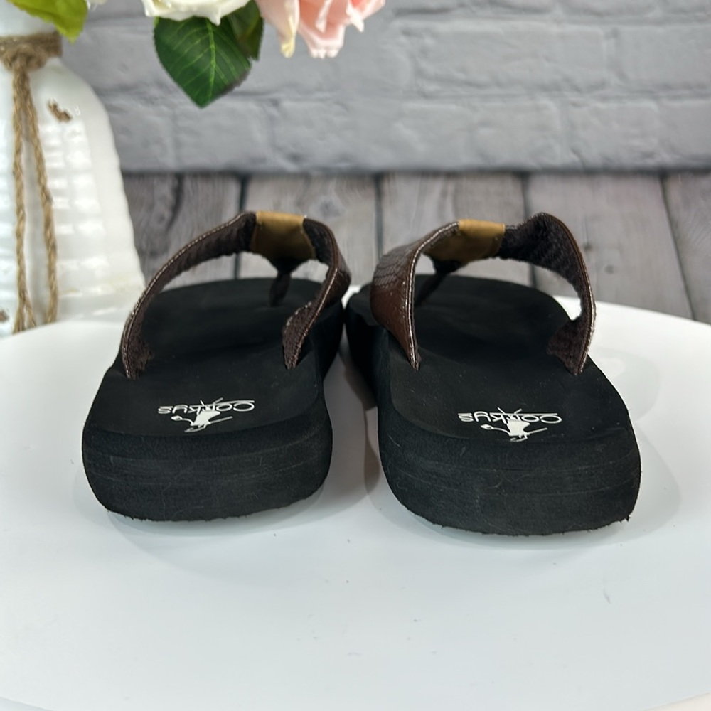 CORKYS ROYAL Brown Thong Slip On Soft Flip Flop Sandals - Picture 4 of 17